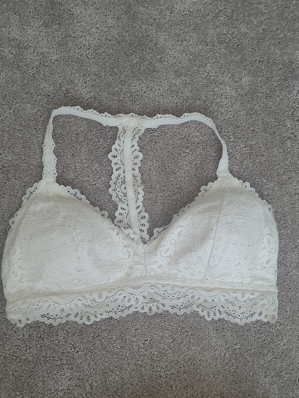Auden White Lace Racerback Bralette